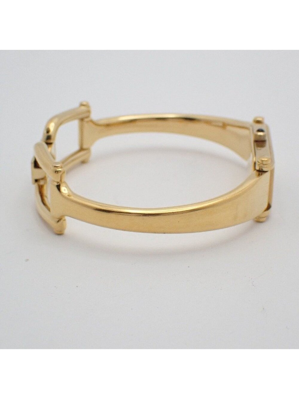 Gucci L Bracelet Watch Quartz Gold Black Dial - Picture 4 of 9